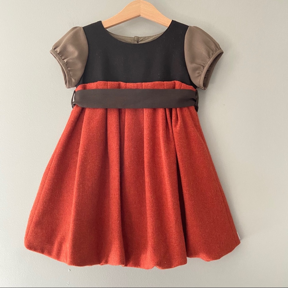A can B Gris Wool Blend Bubble Skirt Dress Size 4
